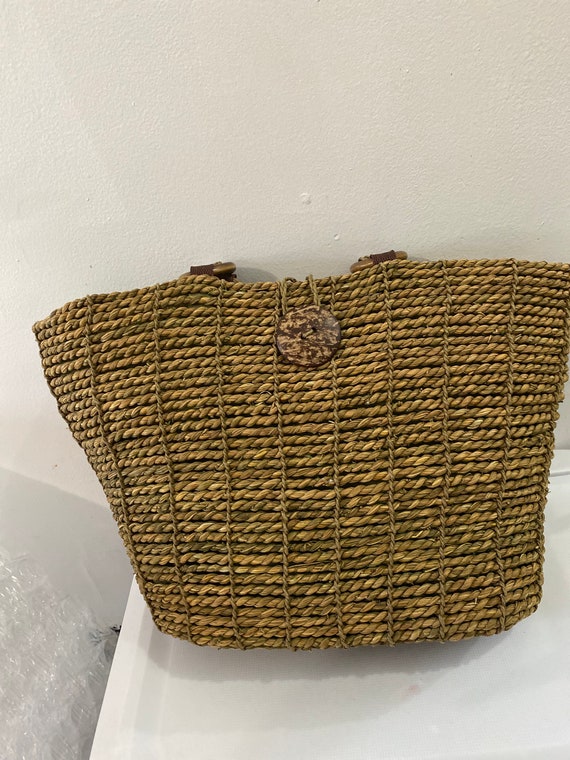 Vintage straw tote - image 2