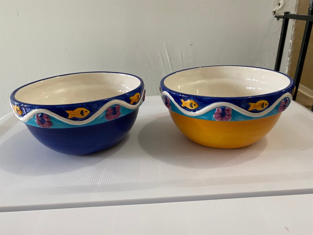 Set of 4 Vintage Fish Bowls Etsy