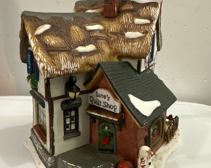 Vintage Christmas Village Quilt Shop Etsy