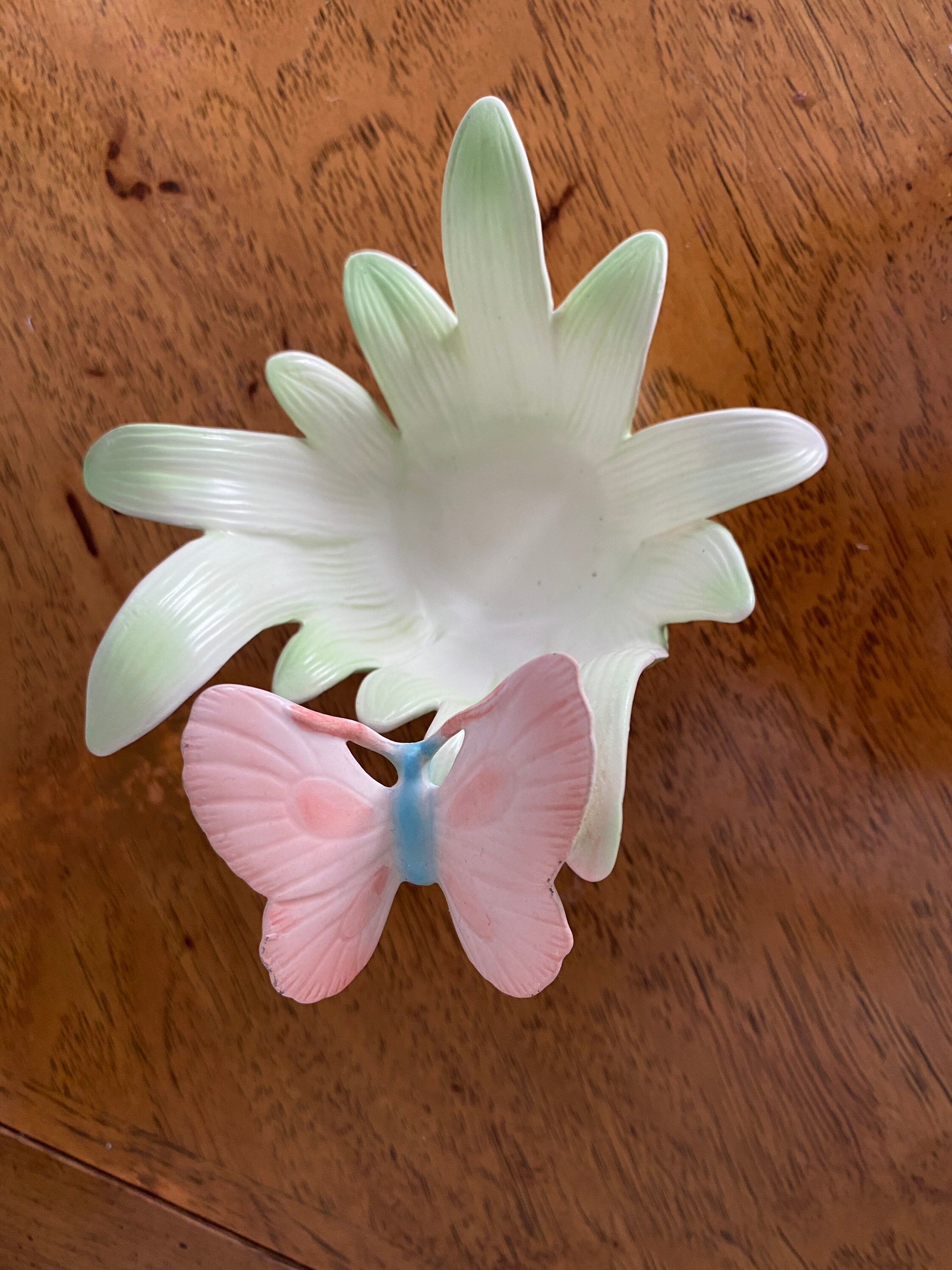 Fitz and Floyd Candle Holder With Leaves and Butterflies. Etsy UK