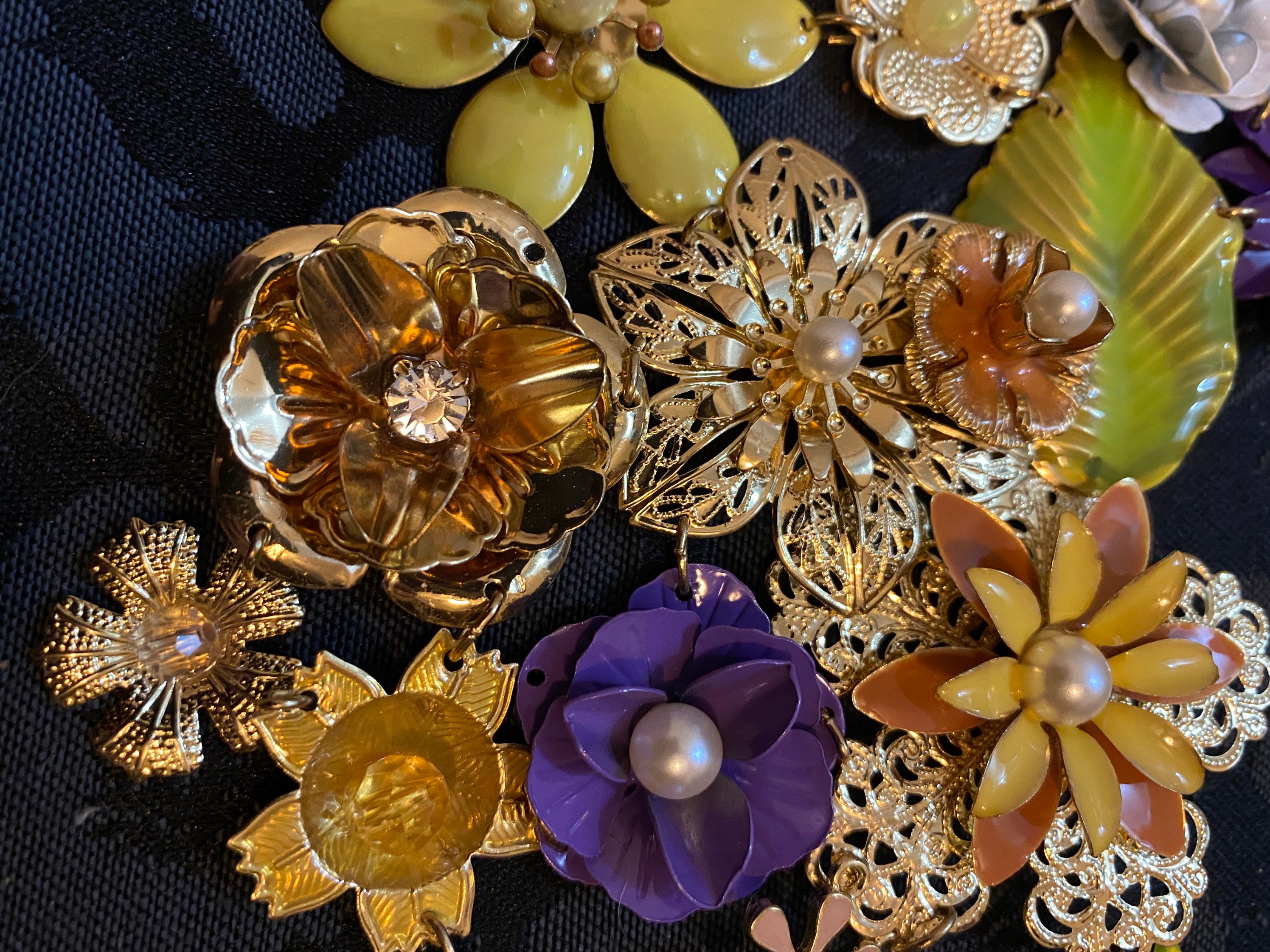 Flower necklace Etsy