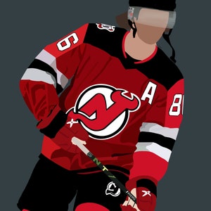 NHL Men's New Jersey Devils Jack Hughes #86 Black Player T-Shirt