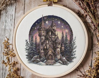 Castle Cross Stitch Pattern, Castle Cross Stitch, Cross Stitch Pattern, cross stitch kit, PDF Pattern