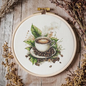 Coffee Cross stitch Pattern, Coffee Cross Stitch, Cross Stitch Pattern, cross stitch kit, PDF Pattern