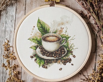Coffee Cross stitch Pattern, Coffee Cross Stitch, Cross Stitch Pattern, cross stitch kit, PDF Pattern