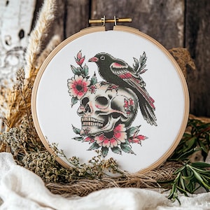Skull Cross stitch Pattern, Skull Stitch kit, Cross Stitch Pattern, cross stitch kit, PDF Pattern