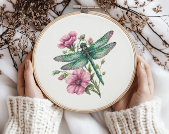Dragonfly Cross stitch Pattern, Dragonfly Cross Stitch, Cross Stitch Pattern, cross stitch kit, PDF Pattern