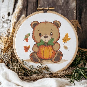 Cute Bear Cross stitch Pattern, Cute Bear Cross Stitch, Cross Stitch Pattern, cross stitch kit, PDF Pattern