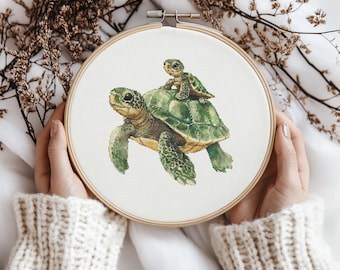 Turtle Cross stitch Pattern, Turtle Cross Stitch, Cross Stitch Pattern, cross stitch kit, PDF Pattern