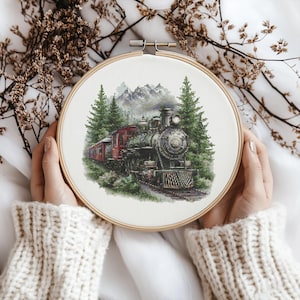 Train Cross stitch Pattern, Train Cross Stitch, Cross Stitch Pattern, cross stitch kit, PDF Pattern
