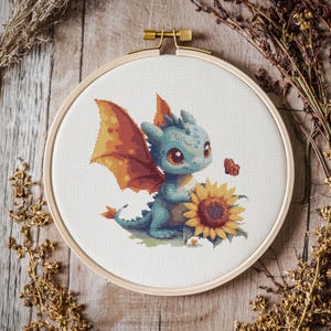 Baby Dragon Cross stitch Pattern, Baby Dragon Cross Stitch, Cross Stitch Pattern, cross stitch kit, PDF Pattern