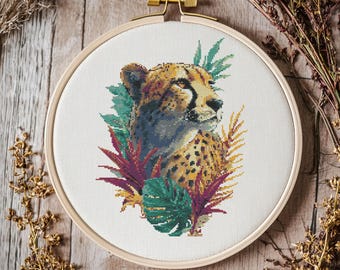 Cheetah Cross stitch Pattern, Cheetah Cross Stitch, Cross Stitch Pattern, cross stitch kit, PDF Pattern