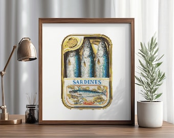 Sardine Cross stitch Pattern, Sardine Cross Stitch, Cross Stitch Pattern, cross stitch kit, PDF Pattern