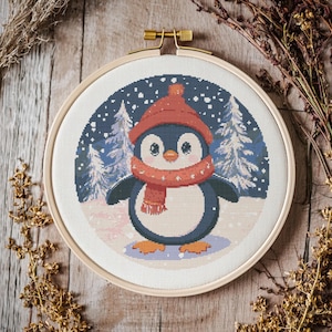 Penguin Cross stitch Pattern, Penguin Cross Stitch, Cross Stitch Pattern, cross stitch kit, PDF Pattern