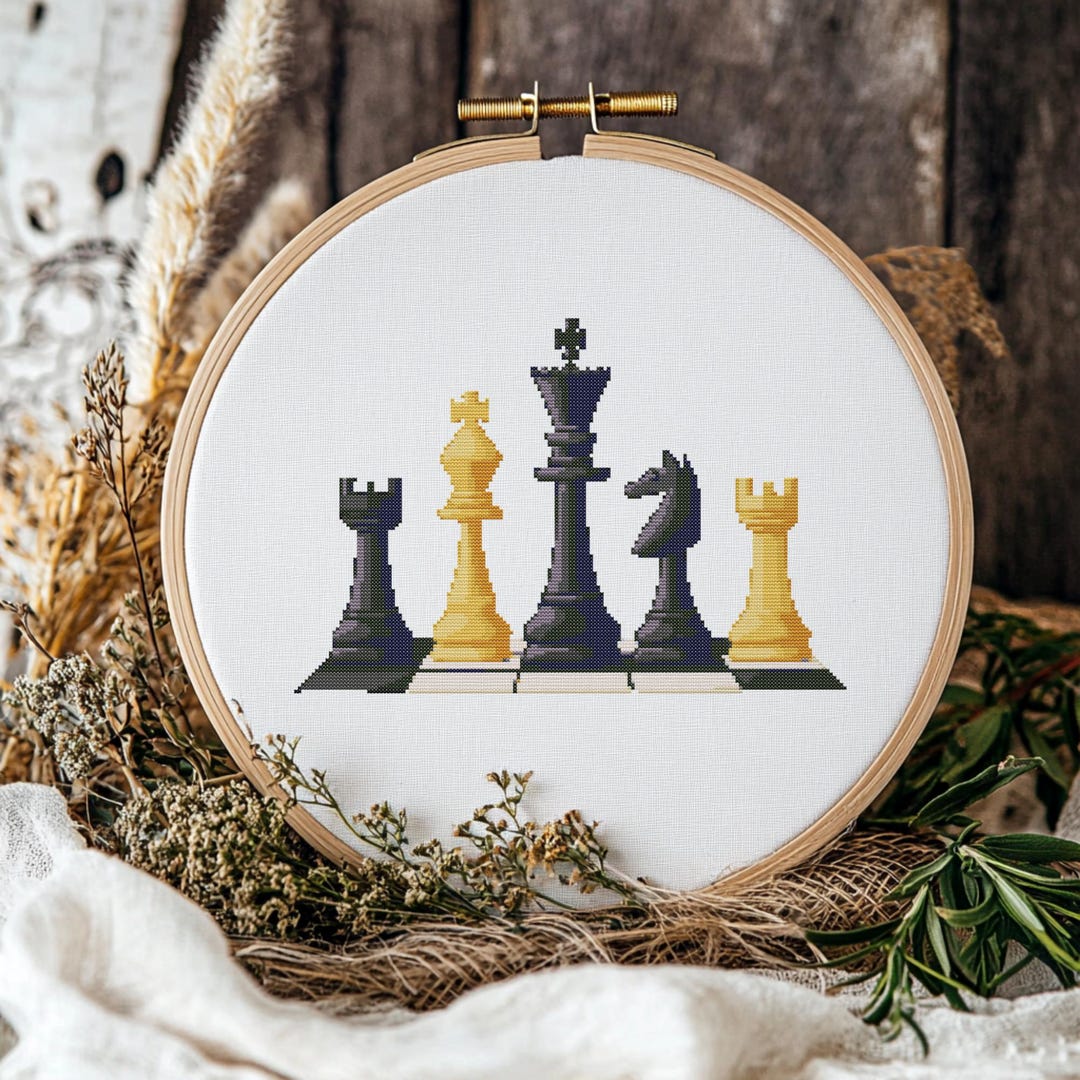 Chess Cross Stitch Pattern, Chess Stitch Kit, Cross Stitch Pattern ...