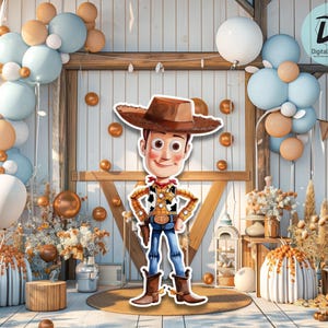 Woody Ausschnitt, Woody Geburtstag, Toy Story Party Prop, Spielzeug Geschichte Dekoration, sofortiger Download zum ausdrucken oder ausdrucken