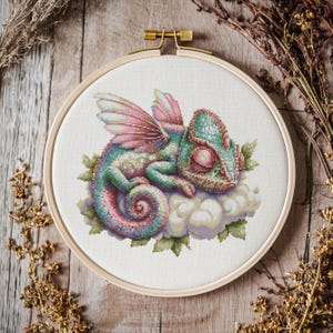 Chameleon Cross stitch Pattern, Chameleon Cross Stitch, Cross Stitch Pattern, cross stitch kit, PDF Pattern