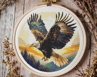 Eagle Cross stitch Pattern, Eagle Cross Stitch, Cross Stitch Pattern, cross stitch kit, PDF Pattern