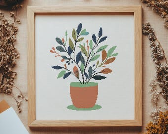 Plant Cross stitch Pattern, Plant Cross Stitch, Cross Stitch Pattern, cross stitch kit, PDF Pattern