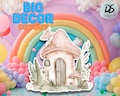 Fairy House Big Decor Cutout, Fairy Birthday, House Party Prop, Mushroom Decoration, Instant Download printable product logo
