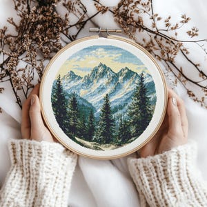 Mountain Cross stitch Pattern, Mountain Cross Stitch, Cross Stitch Pattern, cross stitch kit, PDF Pattern
