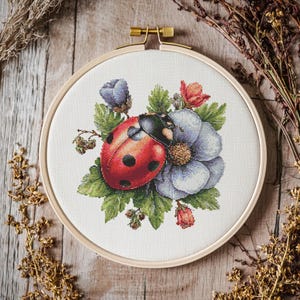 Ladybug Cross stitch Pattern, Cross Stitch, Cross Stitch Pattern, cross stitch kit, PDF Pattern