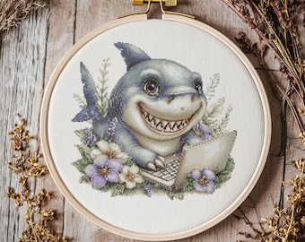 Shark Cross stitch Pattern, Shark Cross Stitch, Cross Stitch Pattern, cross stitch kit, PDF Pattern