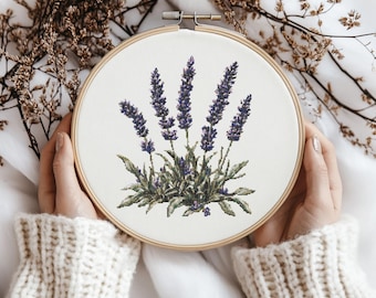 Schema punto croce lavanda, schema punto croce lavanda, schema punto croce, kit punto croce, schema PDF