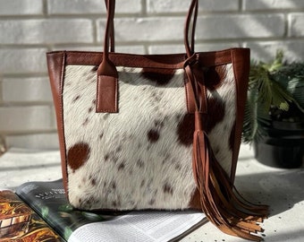 real cowhide purses