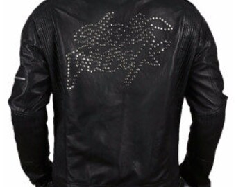 daft punk homework bomber jacket Daft Punk Electroma Black Leather Jacket Inspired by Famous French-American Drama | Men's celebrity jacket | Mens' biker leather jacket
