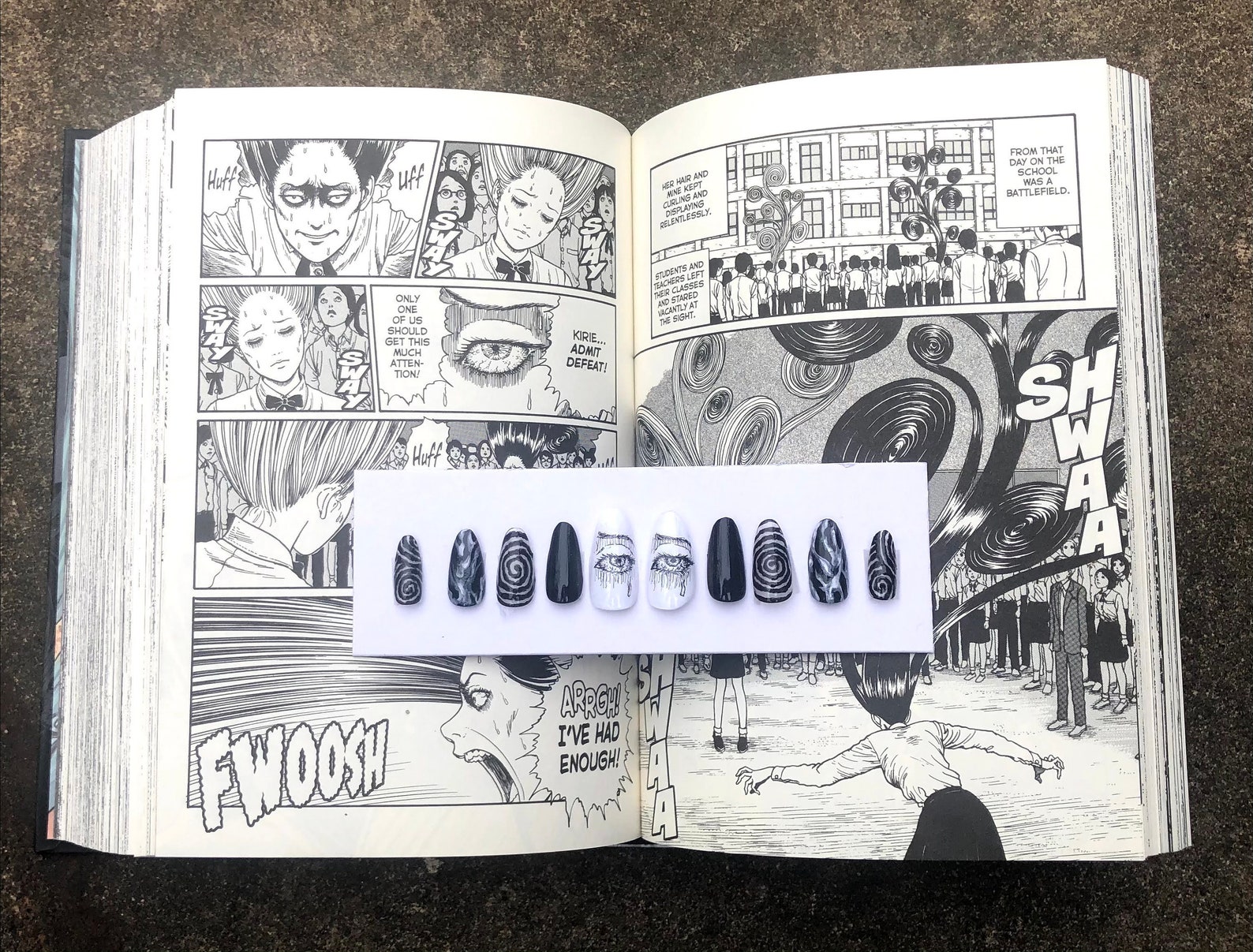 Uzumaki Junji Ito Inspired Press On Nails Etsy