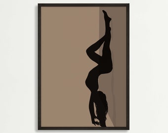 Female figure silhouette,Abstract woman art print