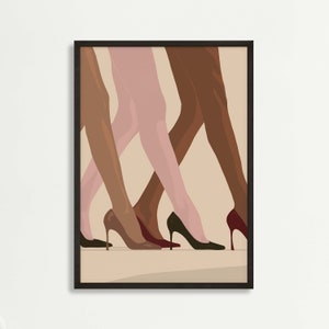 Diversidad mujeres piernas arte de pared, Decoración de pared de moda, Estampado feminista, Arte afroamericano, Galería de arte de mujer negra, Arte de niña negra