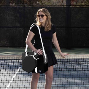Pickleball Taschen Tote für Frauen und Männer, Pickleball Geschenke für Frauen und Männer, große Kapazitäts-Pickleball Paddles Taschen Totes (schwarz)