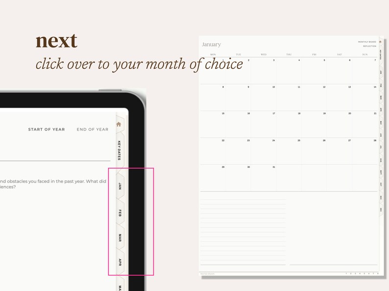 2025 Minimalist Digital Planner by KYND Plans Hyperlinked Etsy Australia