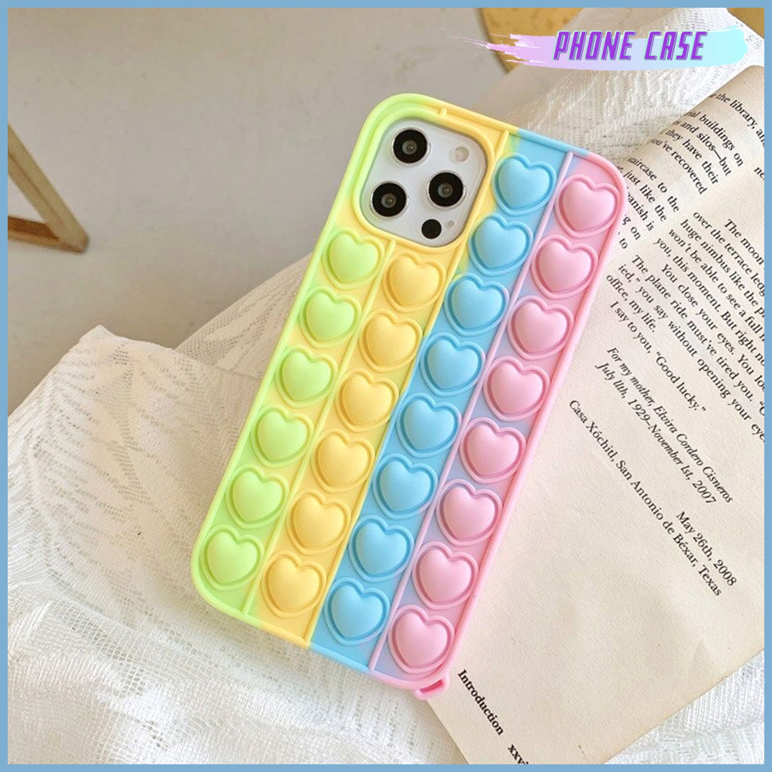 Fidget Toys Phone Case Push Pop Bubble Sensory Protecive Etsy
