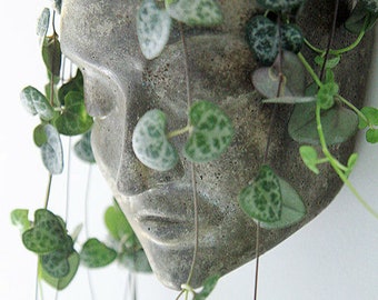Woman Face wall hanging planter Feminine face planter wall, face planter wall, wall planter, wall pot for plants, face planter,