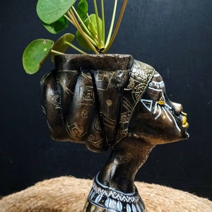 African Woman Face Shaped Flower Pot - Etsy