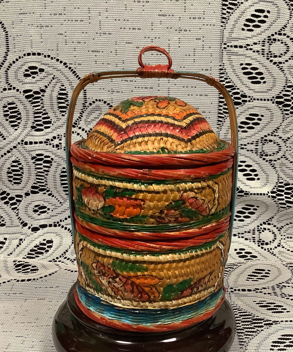 Vintage Miniature Chinese Wedding Basket. Etsy