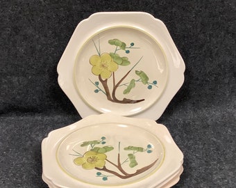 Red Wing 1950’s Plum Blossom 7.5” Yellow plates