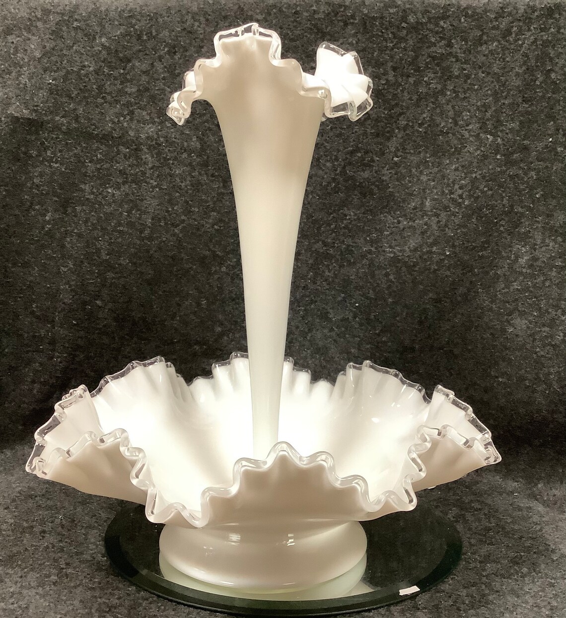 Fenton Silvercrest One Horn Large 14 Epergne Etsy UK