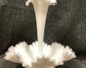 Fenton Silver-Crest One Horn large 14 Epergne