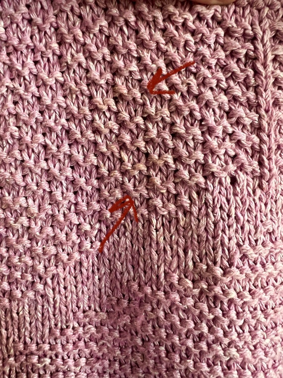 Lilac/Light Plum Vintage Knit Sweater Vest - image 3