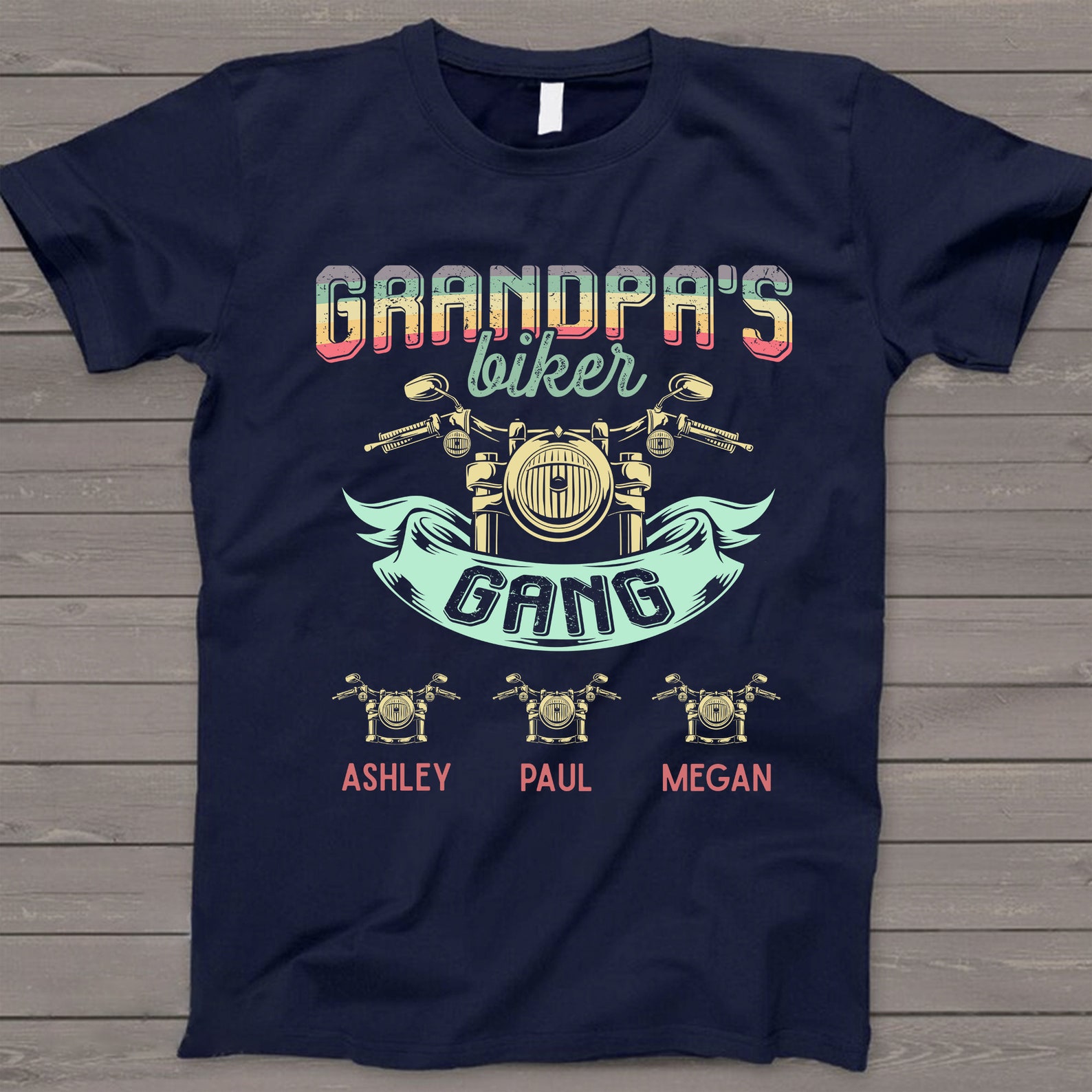 Fathers Day Shirts Grandpa
 Fathers Day Shirt Personalized Grandpa Biker Gang with
