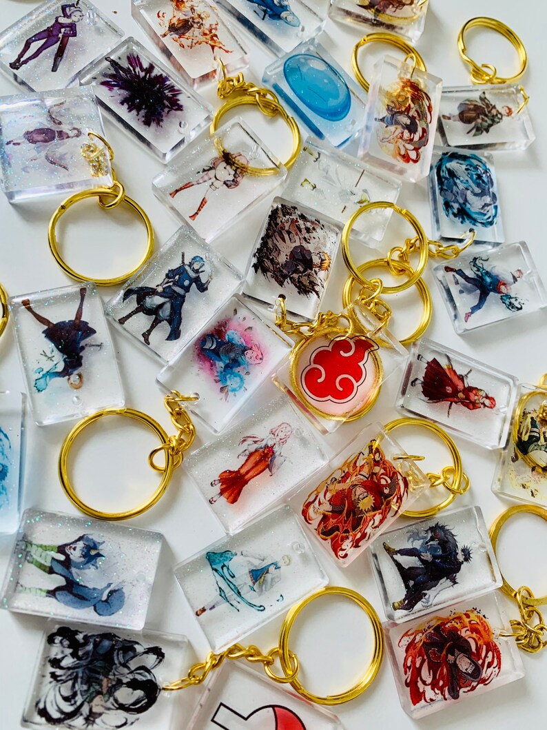 Custom Anime Resin Keychains Etsy