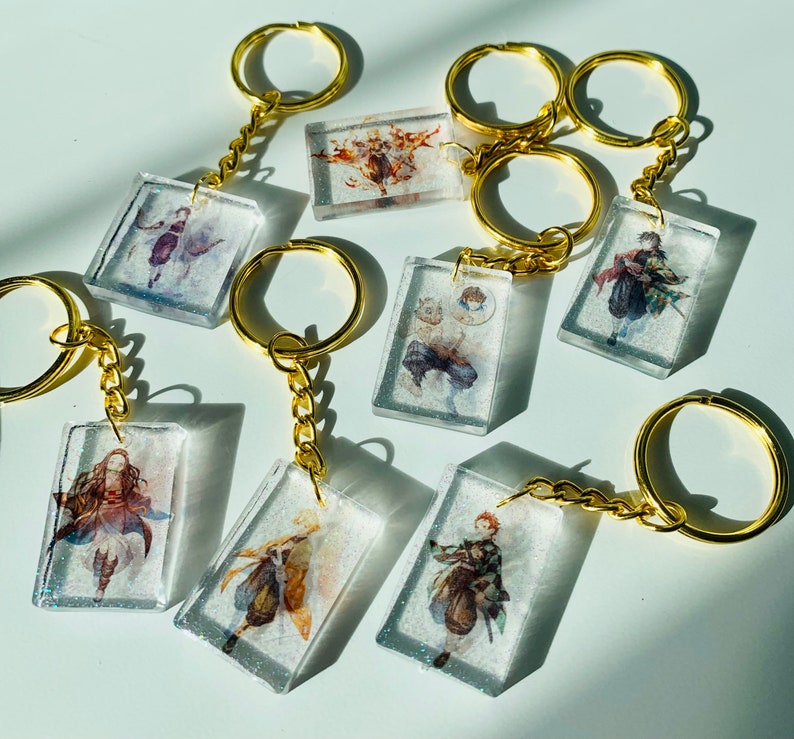Custom Anime Resin Keychains Etsy