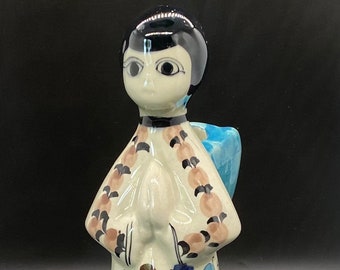 Vintage Tonala Pottery Angel Candle Holder - Signed Base