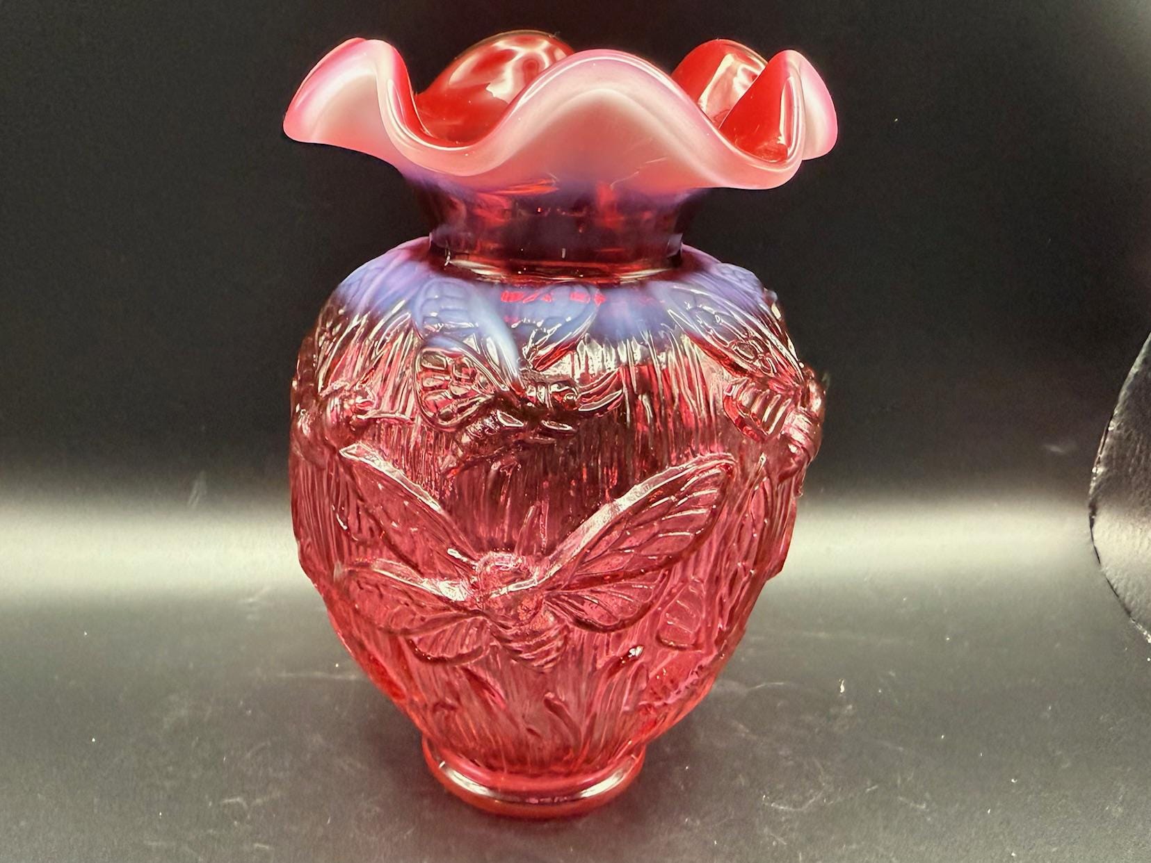 Fenton Cranberry Glass - Etsy