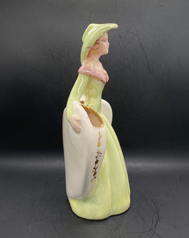 Beautiful and RARE 1940s Matie Weil Ware California Pottery Double Heart Vase, Rare Color Way, Vintage Collectible, Mother's Day Gift, MB image 5