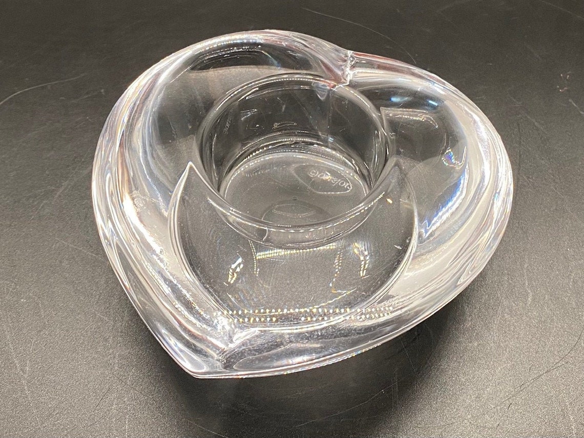 Vintage Orrefors Heart Tea Light Candle Holder Heart Shaped Etsy